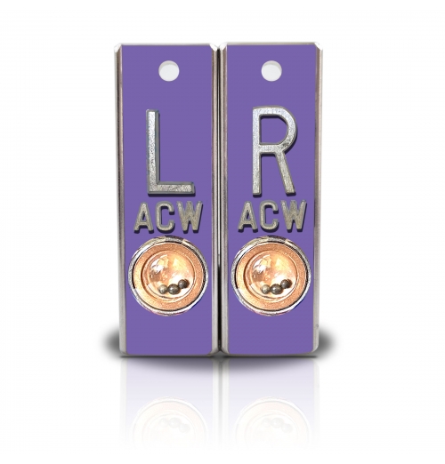 Aluminum Position Indicator X Ray Markers- Lt. Violet Solid Color